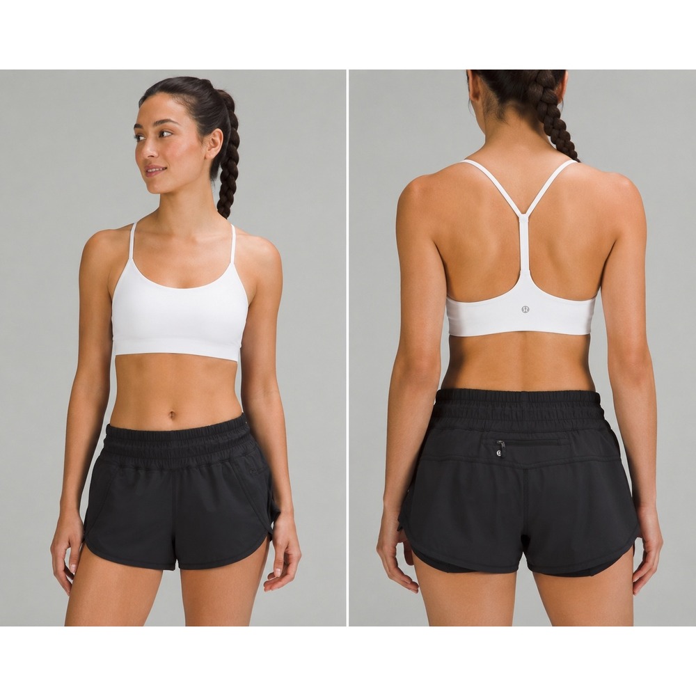 Lululemon Tracker Short V 4 Black Athletic Running Shorts Women Size 12